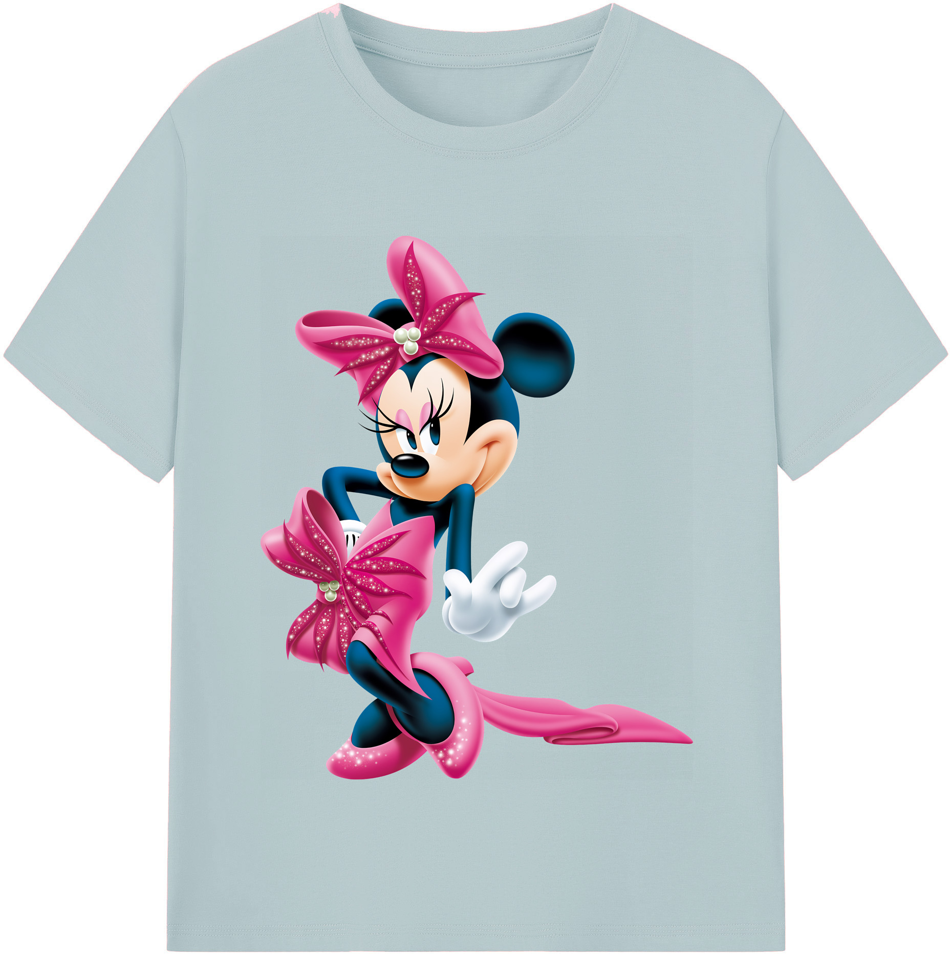 （画像用） ミッキーマウス Mickey Mouse 綿100％半袖Tシャツ（フロントプリント）
